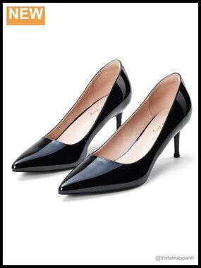 Kitten Heel Pointed Toe Low Pumps Cushioned Dress Shoes